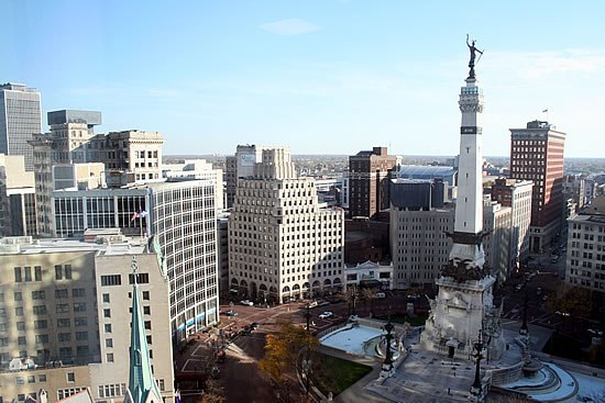 Monument Circle with Soldiers and Sailors Monument